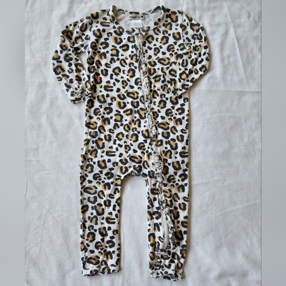 Spearmint Love Cheetah Romper Bamboo Viscose 18-24m